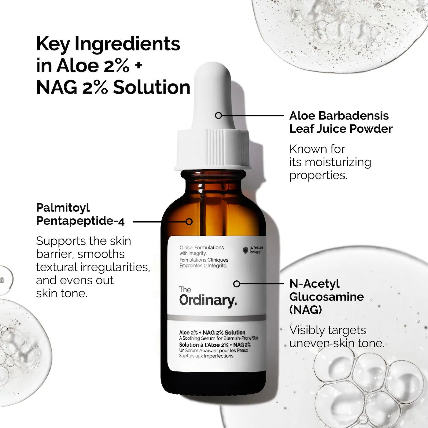 Aloe 2% + NAG 2% Solution Serum
