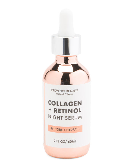 Collagen + Retinol night serum -2 oz (Suero de colágeno y retinol)